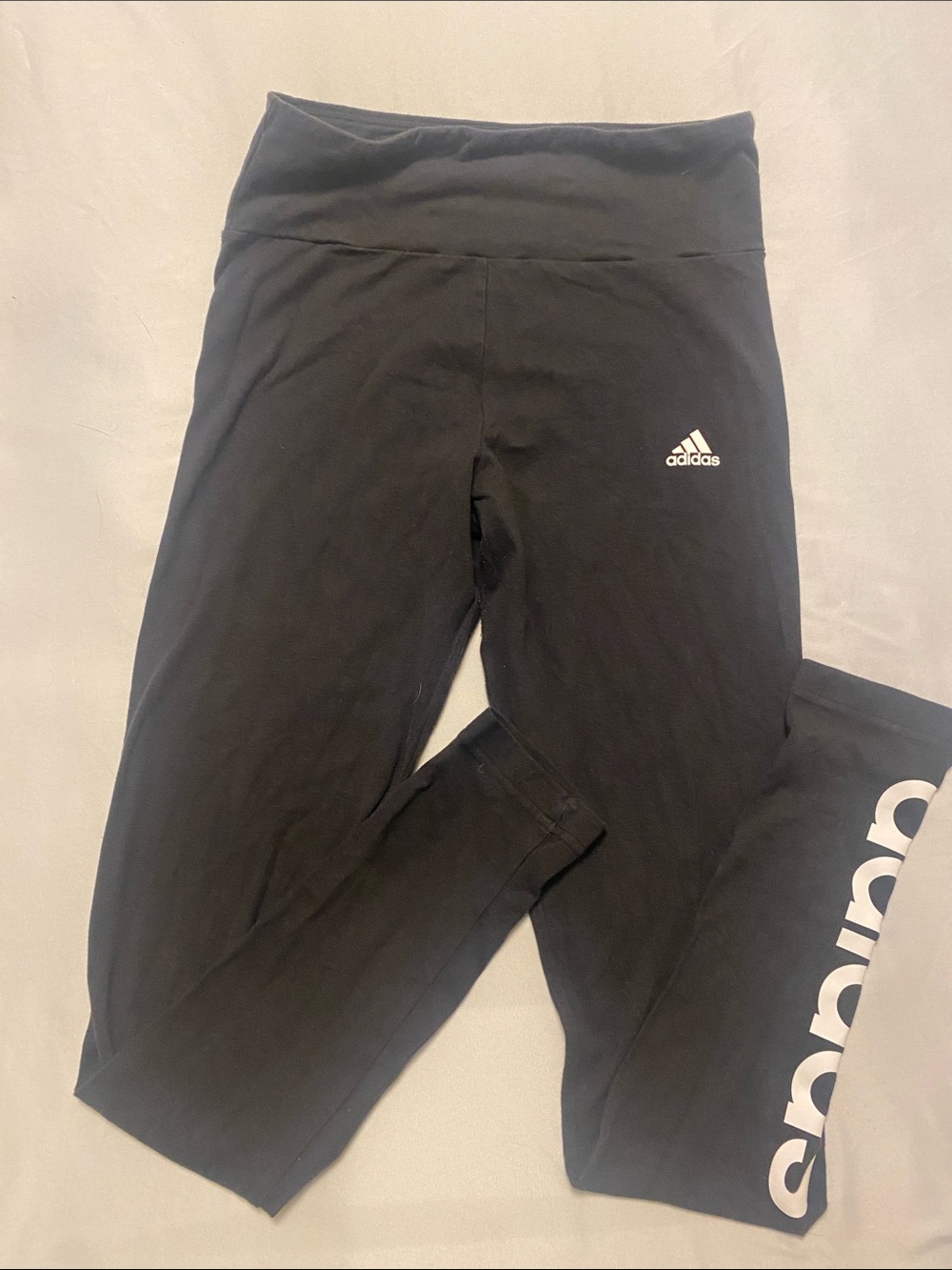 adidas Women’s Logo Leggings with Side Script MT